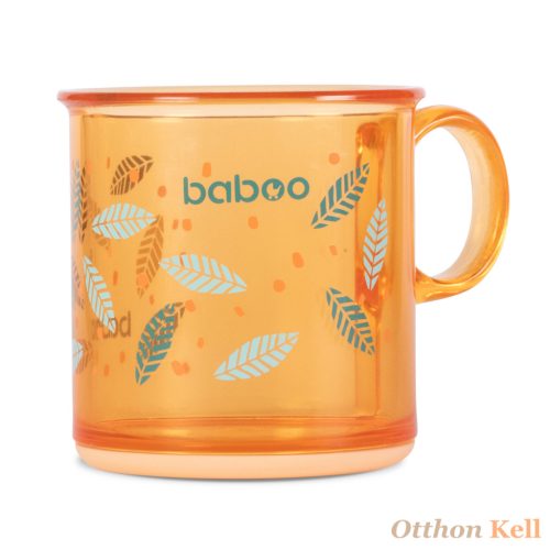  Baboo® Itatópohár csúszásmentes aljjal, Peachy Keen, narancssárga, 12 hónapos kortól