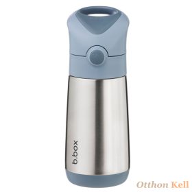   B.Box Hőtartó szívószálas fémkulacs 350 ml - pasztell kék