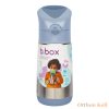 B.Box Hőtartó szívószálas fémkulacs 350 ml - pasztell kék