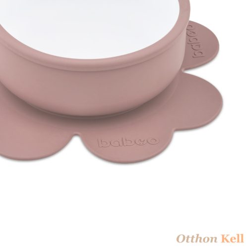  Baboo® tapadókorongos szilikon tányér, Au Naturale, kakaó, 6+ hónapos kortól