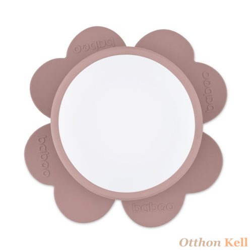  Baboo® tapadókorongos szilikon tányér, Au Naturale, kakaó, 6+ hónapos kortól