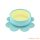  Baboo® tapadókorongos szilikon tányér, Lagoon Fiesta, menta, 6+ hónapos kortól