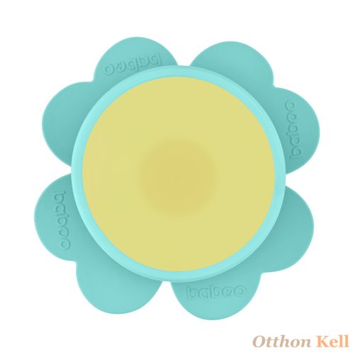  Baboo® tapadókorongos szilikon tányér, Lagoon Fiesta, menta, 6+ hónapos kortól