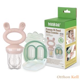   Haakaa Freeze-N-Feed szilikon etetőháló és fagyasztóforma pink
