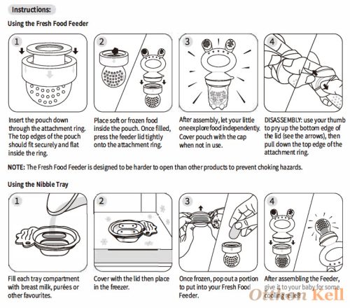 Haakaa Freeze-N-Feed szilikon etetőháló és fagyasztóforma kék