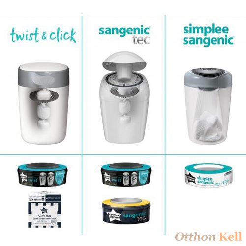 Tommee Tippee pelenkacsomagoló utántöltő - Twist and Click és Sangenic TEC citrus 6 db