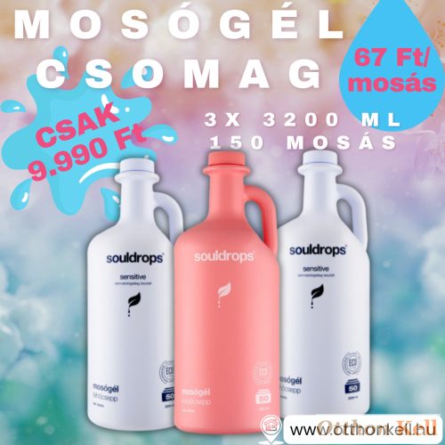 Souldrops mosógél csomag 3x3,2l - 150 mosás