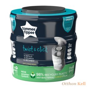   Tommee Tippee pelenkacsomagoló utántöltő - Twist and Click és Sangenic TEC citrus 3 db