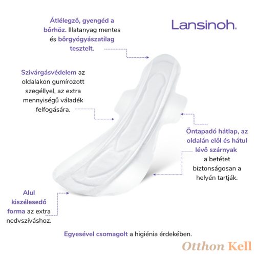 Lansinoh extra nedvszívó szülés utáni betét – O-2 hét – egyesével csomagolt, 10 db