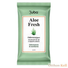 LUBA Aloe Nedves frissítő törlőkendők - 15 db