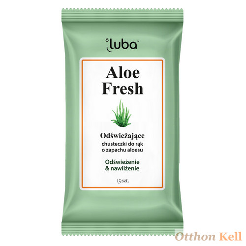 LUBA Aloe Nedves frissítő törlőkendők - 15 db