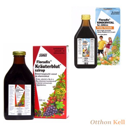 Salus Kräuterblut 500 ml + Floradix Kindervital 250 ml csomag