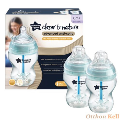 Tommee Tippee Advanced anti-colic cumisüveg 260ml 0hó 2db türkiz