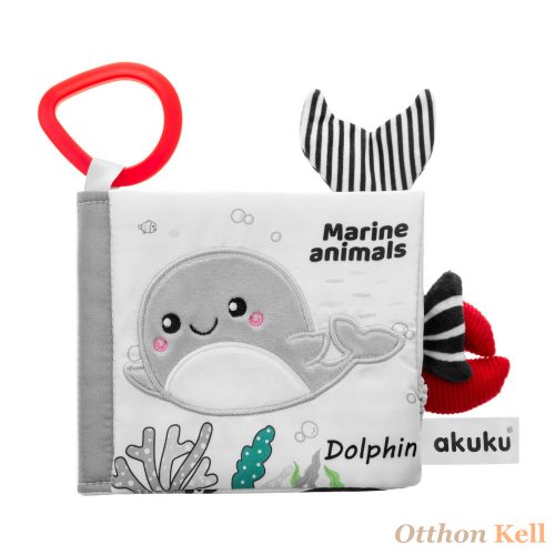 AKUKU Textil szenzoros könyv - Tengeri Állatok