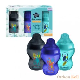   Tommee Tippee CTN cumisüvegszett 3db, 260 ml (Midnight Jungle, kék)