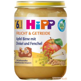   HiPP BIO Alma-körte püré tönköllyel és édesköménnyel 6hó+ 190g
