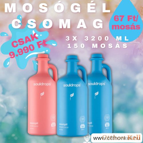 Souldrops mosógél csomag 3x3,2l - 150 mosás