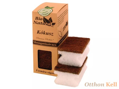 Bio Natural Mosogató szivacs bio kókusz form. 4db