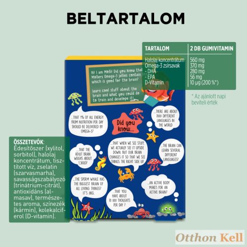 Möller’s Omega-3 halacska gumivitamin kóla íz 36 db