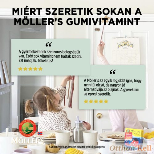 Möller’s Omega-3 halacska gumivitamin kóla íz 36 db