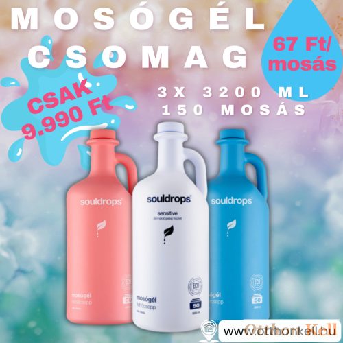 Souldrops mosógél csomag 3x3,2l - 150 mosás