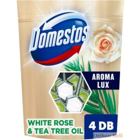   DOMESTOS Aroma Lux White Rosebuds & Tea Tree Oil WC-rúd, 4x55g