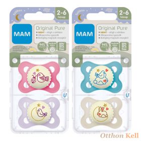   MAM játszócumi Original Night szilikon 2-6hó dupla kék-bézs