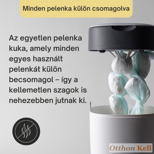 Tommee Tippee pelenkacsomagoló utántöltő 4db, pelenkatároló szemetessel Twist & Click