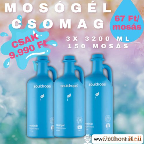 Souldrops univerzális mosógél csomag 3x3,2l - 150 mosás