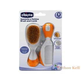 Chicco Fésű/kefe természetes sörtékkel narancs