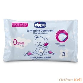 Chicco Cellulóz anyagú kettős hatású törlőkendő.  16 db-os és 72 db-os    Chicco Cellulóz anyagú kettős hatású törlőkendő.  16 db-os és 72 db-os
