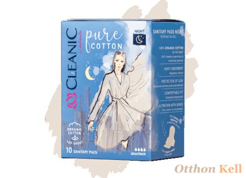 Cleanic Pure Cotton éjszakai egészségügyi betét 10 db