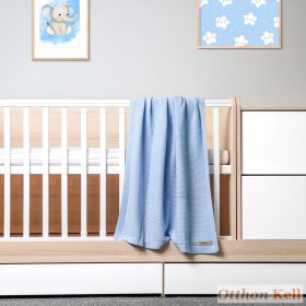   nano for babies Babatakaró - kötött, 100% pamut, 80x100 cm - kék
