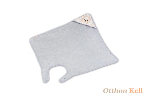 nano for babies extra nagy bambusz baba és gyermek törölköző - szürke jegesmaci - 90x90 cm