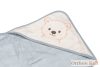 nano for babies extra nagy bambusz baba és gyermek törölköző - szürke jegesmaci - 90x90 cm
