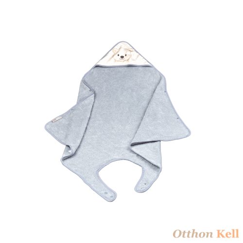 nano for babies extra nagy bambusz baba és gyermek törölköző - szürke jegesmaci - 90x90 cm